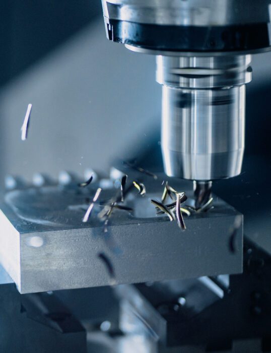 Machine carving a metal part