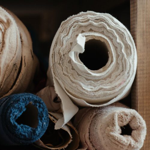 Rolls of fabric