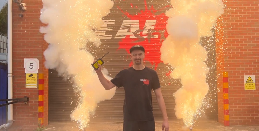 Will in front of special effects smoke