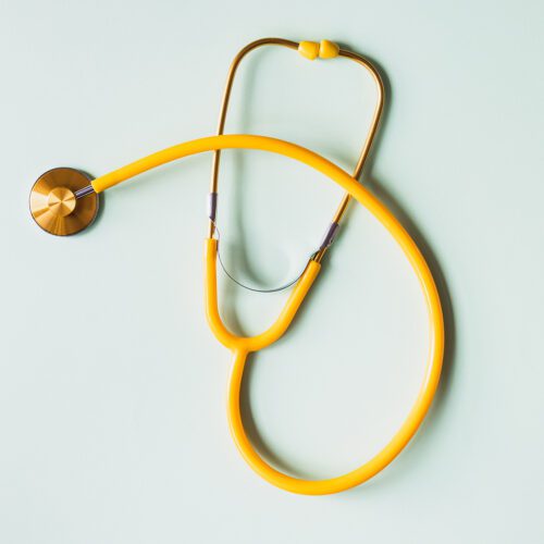 Yellow stethoscope